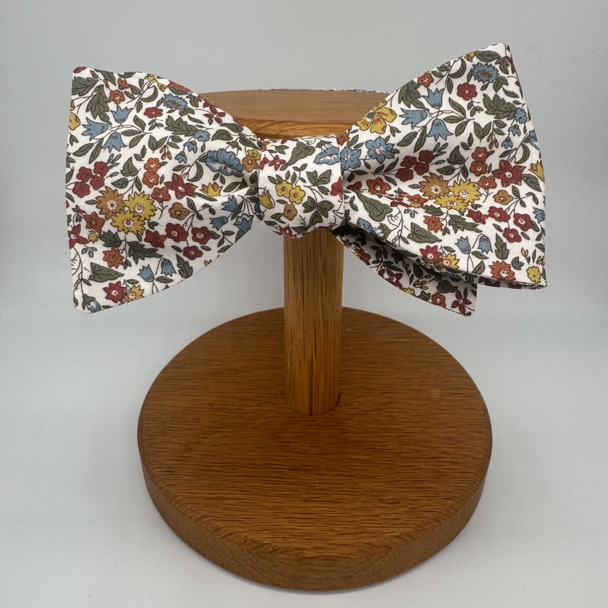 Liberty of London Bow Tie in Orange & Blue Ditsy Floral