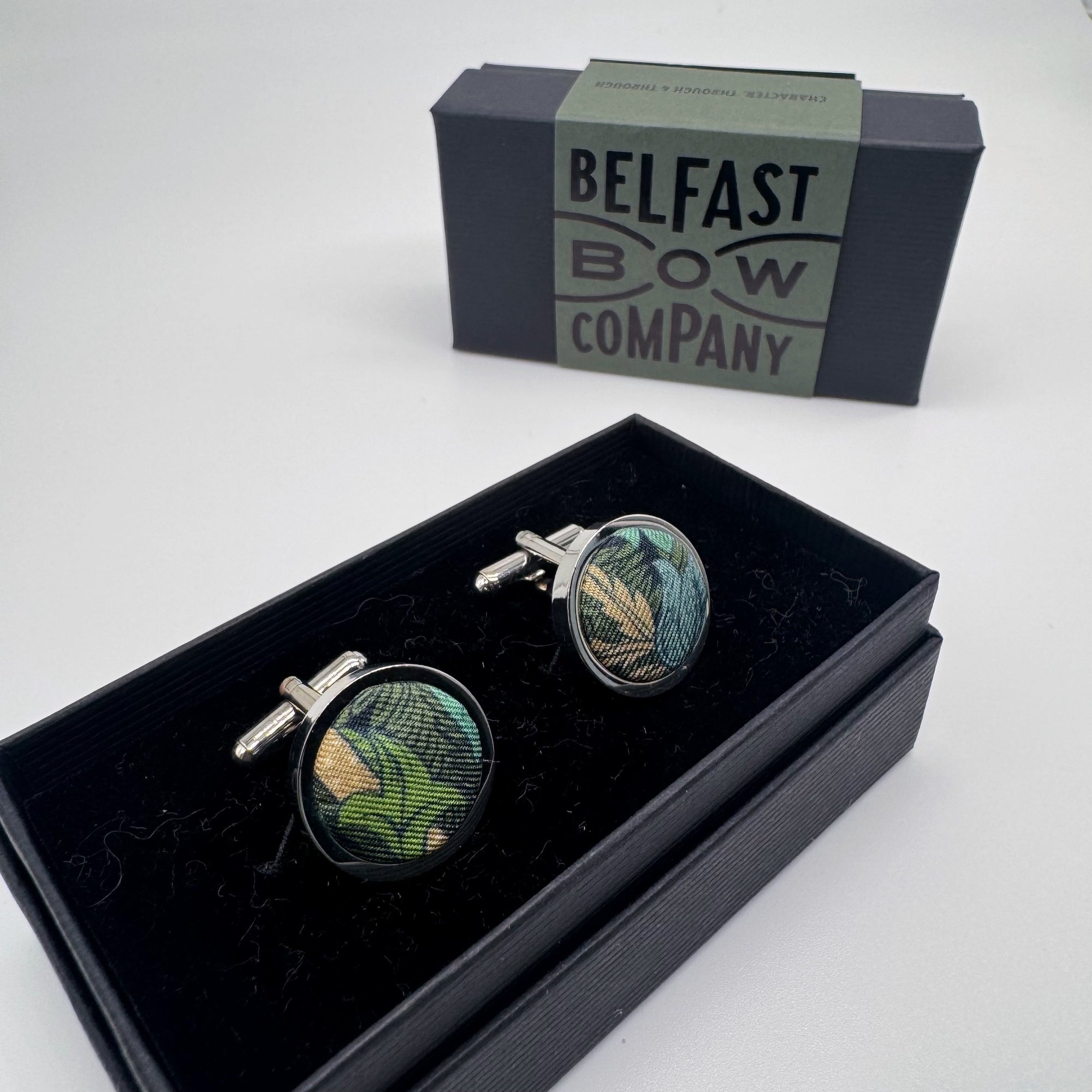 Liberty Silk Cufflinks in March Flowers - Limited Edition