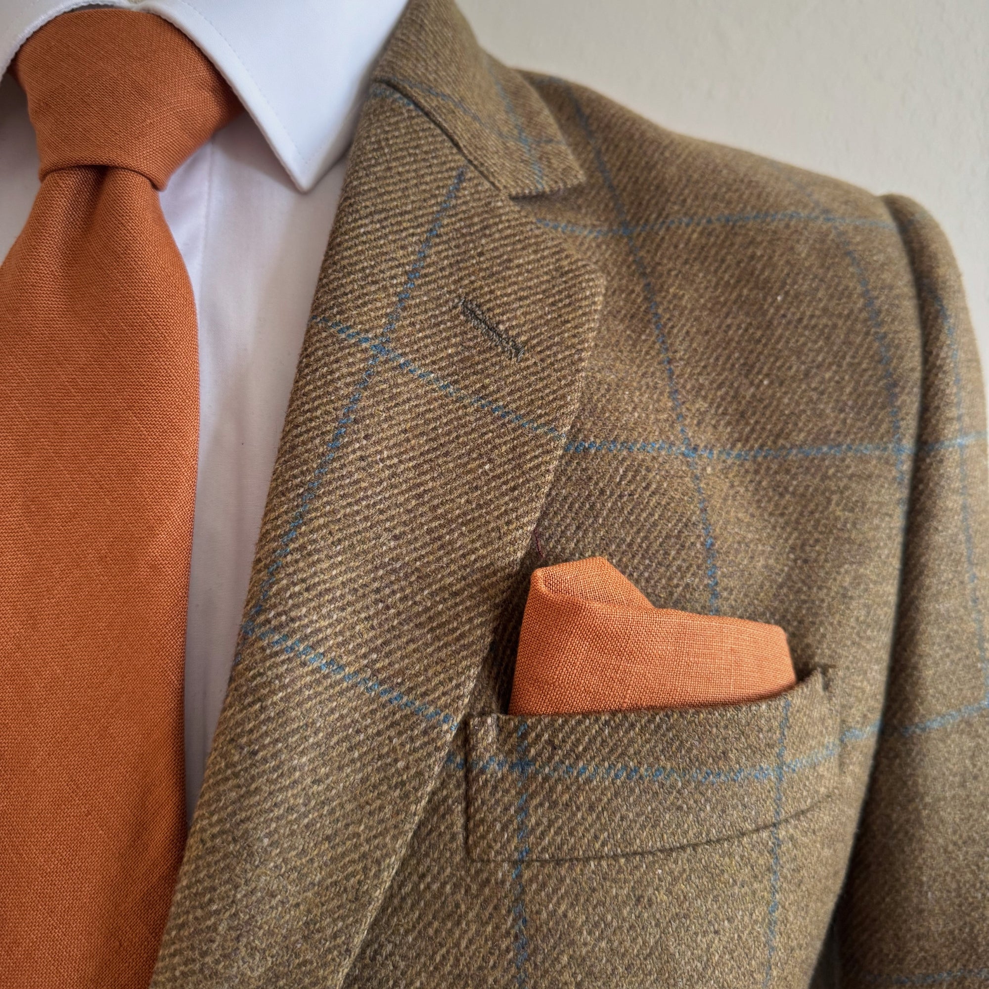 Burnt Orange Tie in Irish Linen