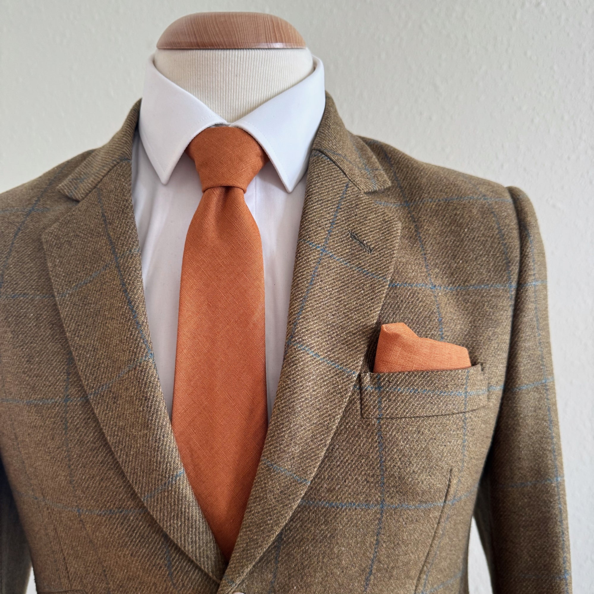 Burnt Orange Tie in Irish Linen