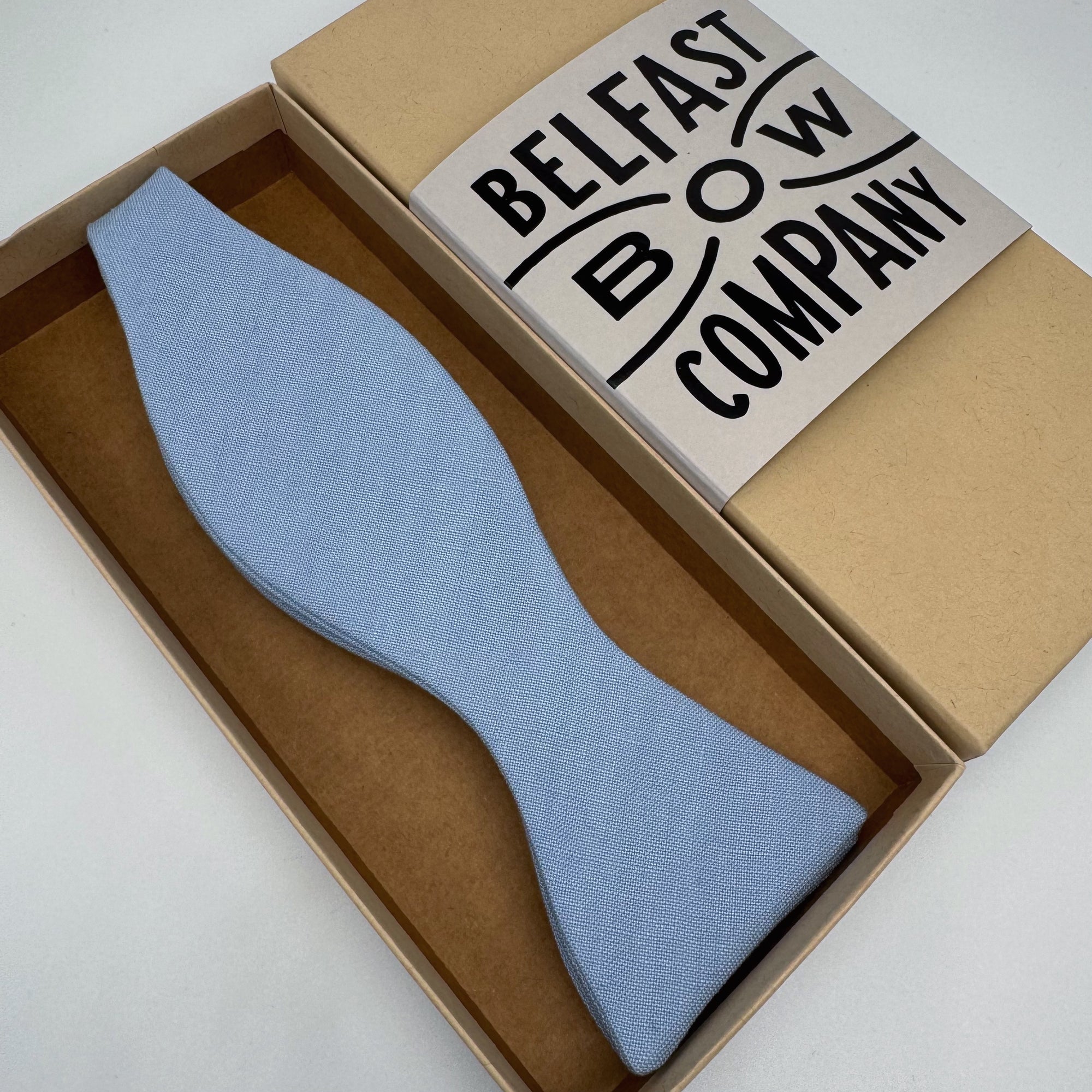 Light Blue Bow Tie in Irish Linen