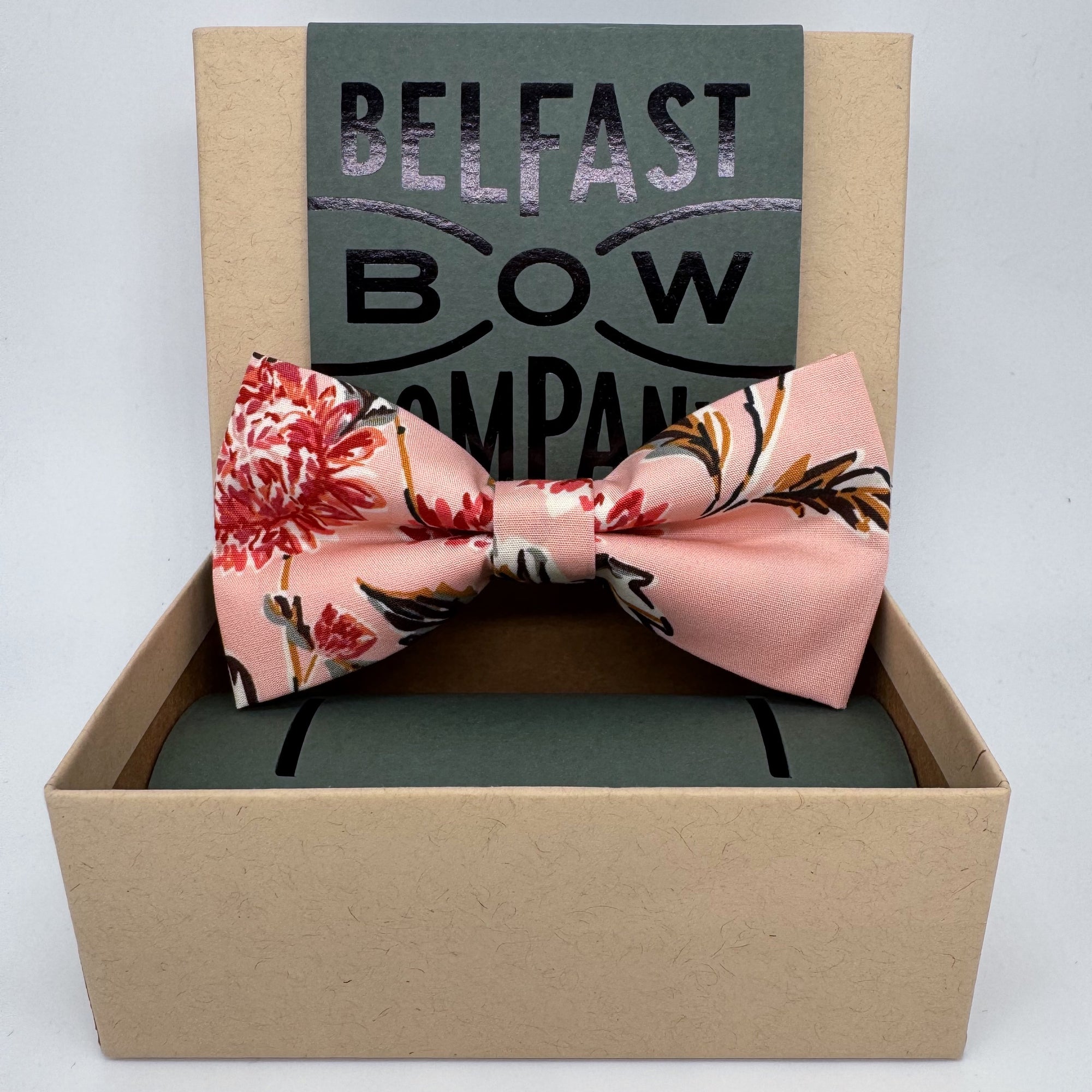 Boho Bloom Bow Tie in Light Watermelon Floral