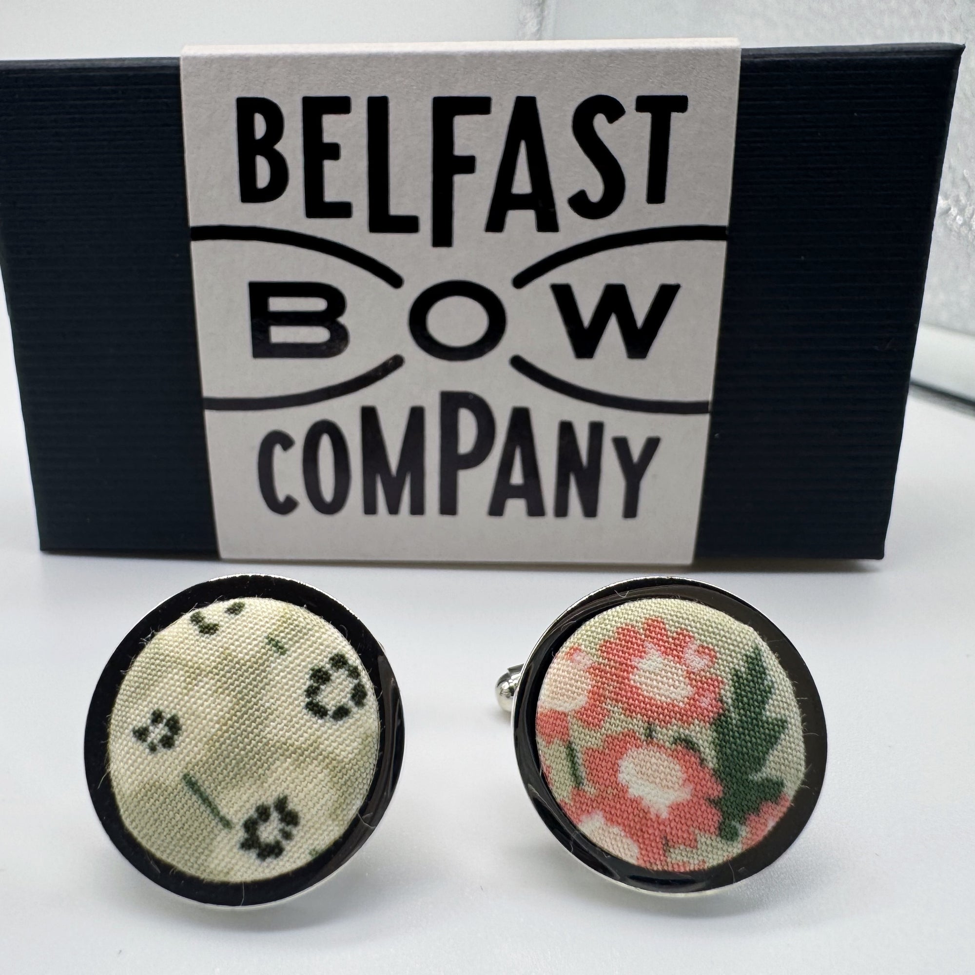 Boho Bloom Cufflinks in Dusty Sage Floral