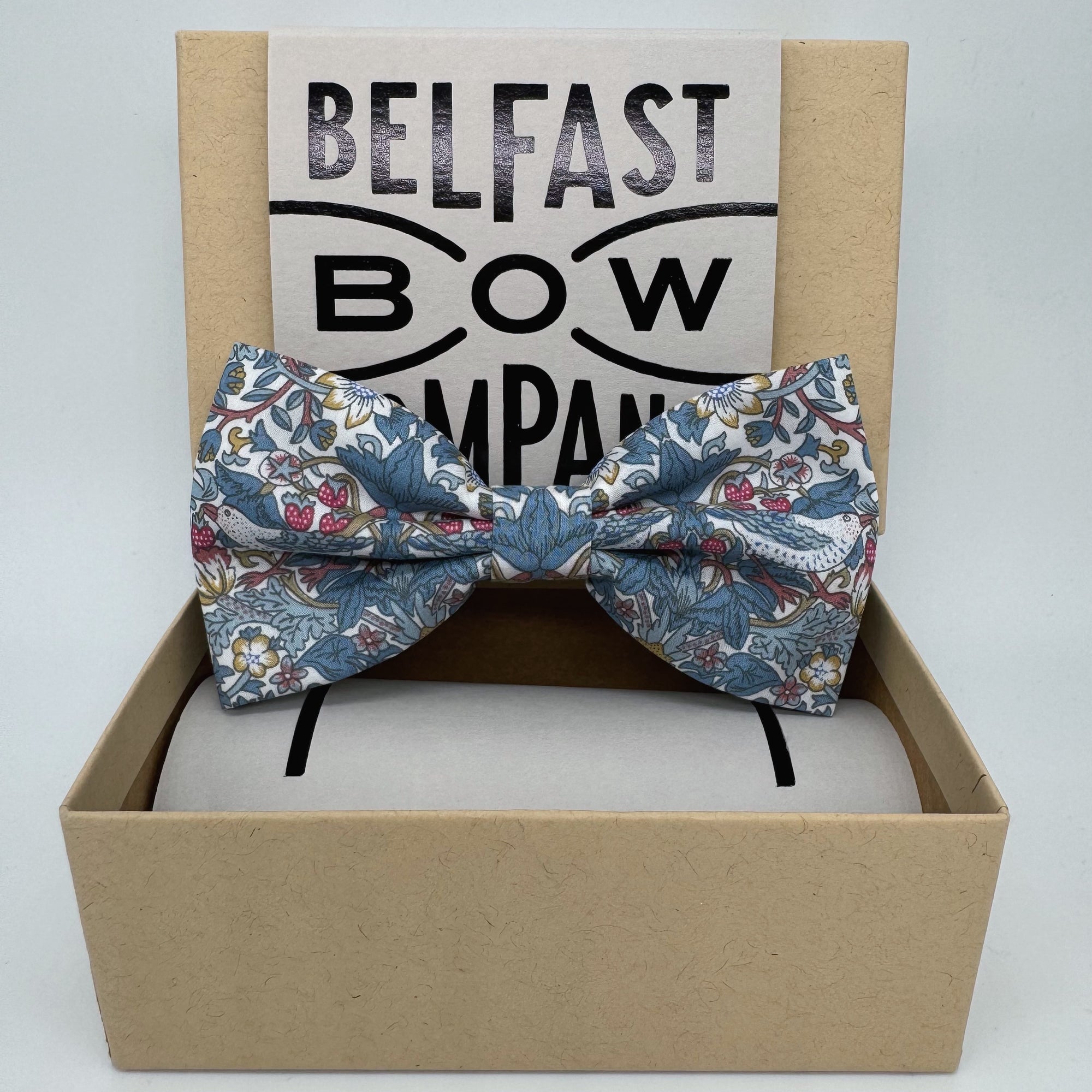 Liberty of London Bow Tie in Blue Bird Motif