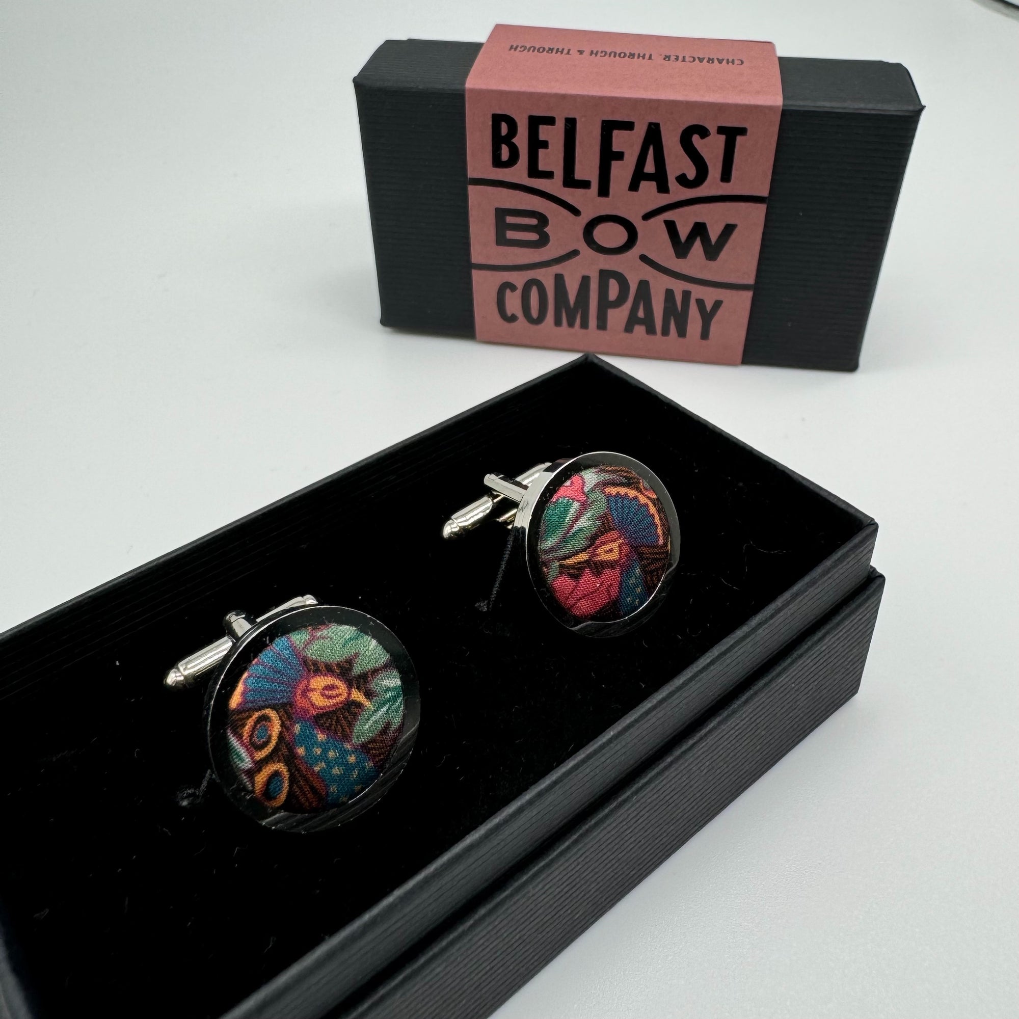 Liberty of London Cufflinks in Peacock Garden