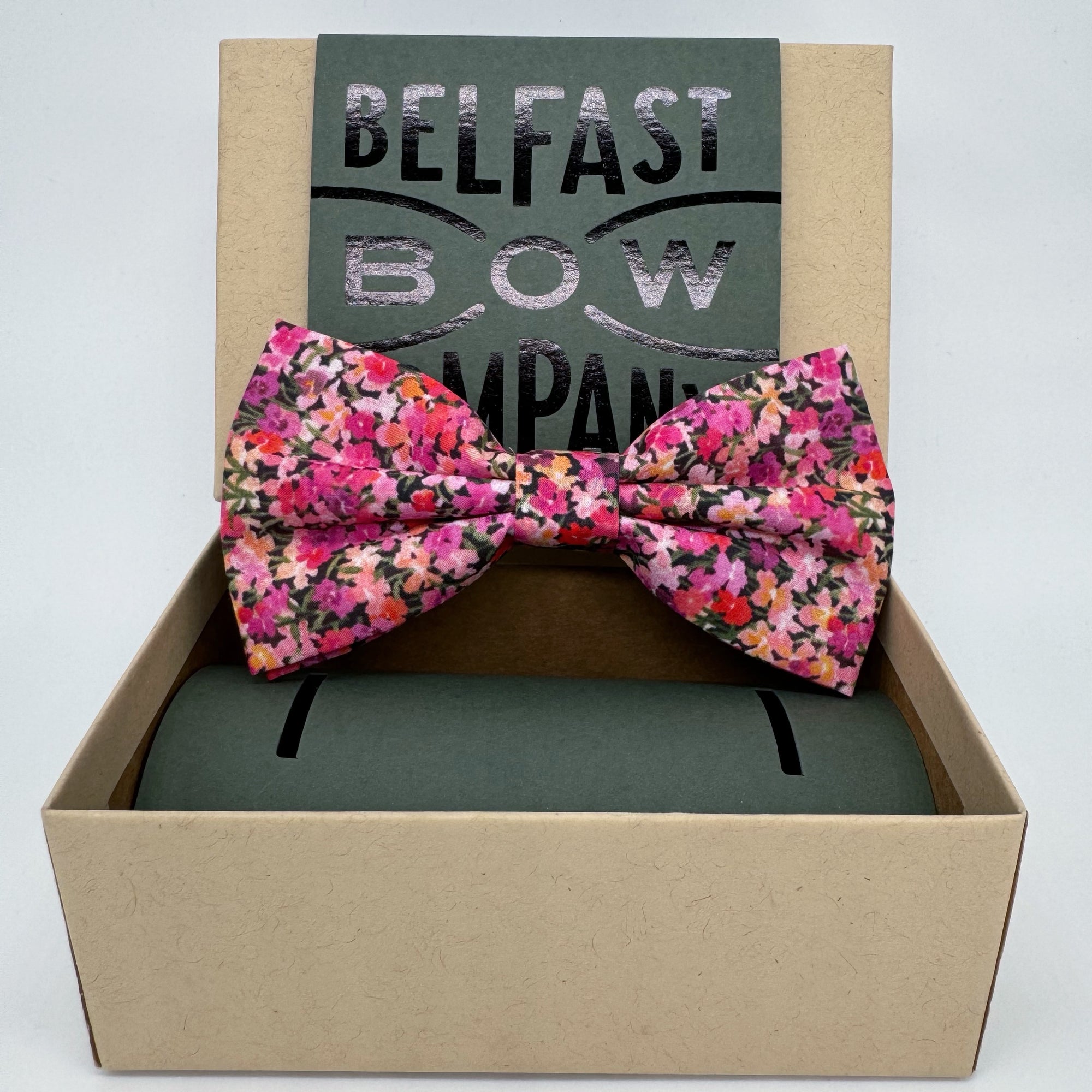 Liberty of London Bow Tie in Pink, Green & Violet Petals