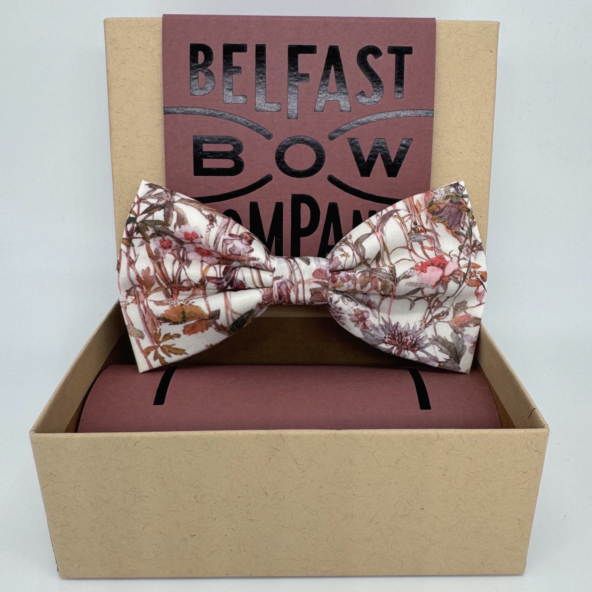 Liberty of London Bow Tie in Dusky Pink Wildflowers